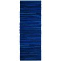 Safavieh 2 ft.-3 in. x 6 ft. Rag Rug Hand Woven Runner Area Rug, Blue and Multi-Color RAR130B-26